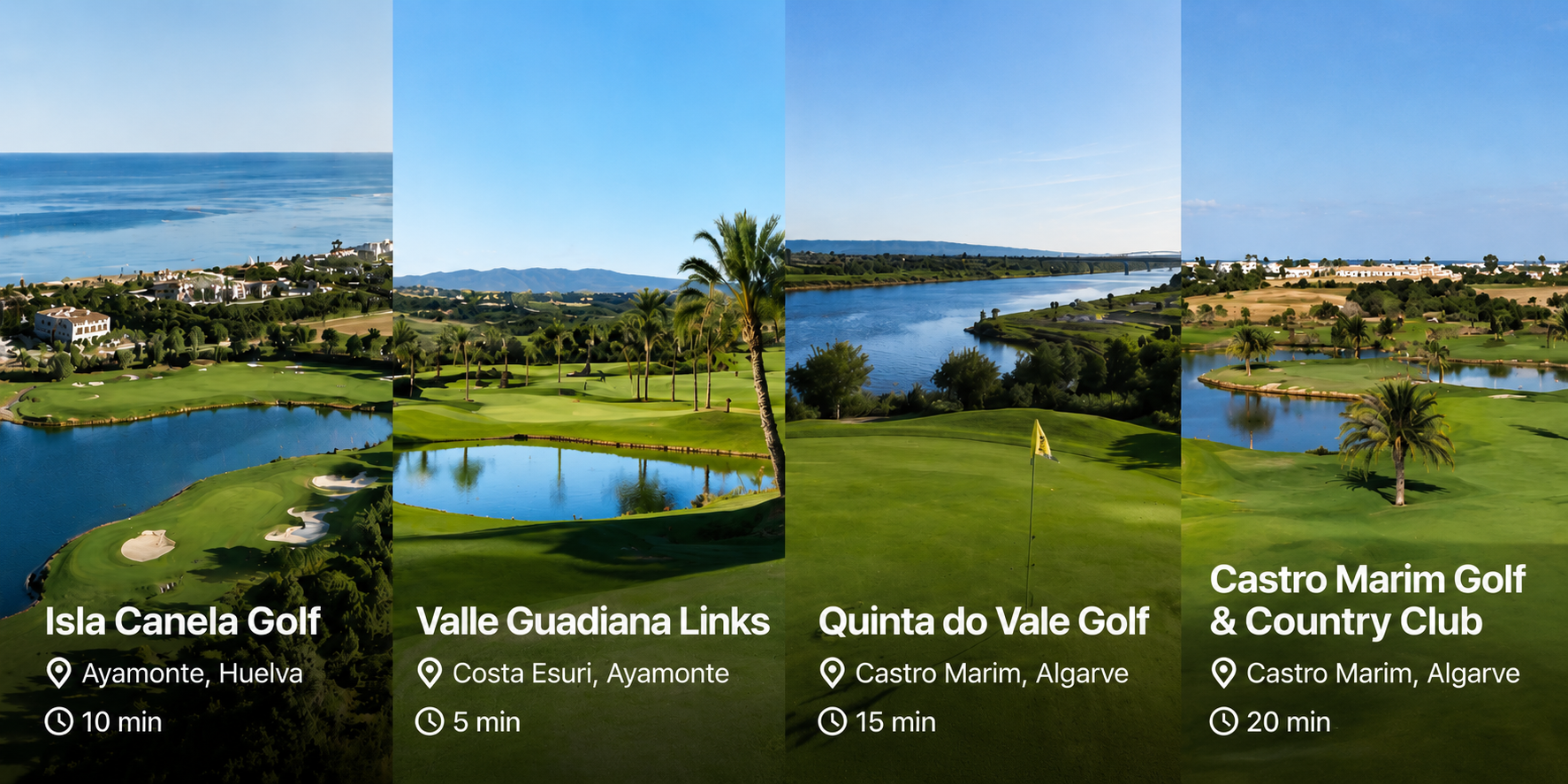 Golf courses near Ocean Greens - Isla Canela Golf, Valle Guadiana Links, Quinta do Vale Golf, Castro Marim Golf